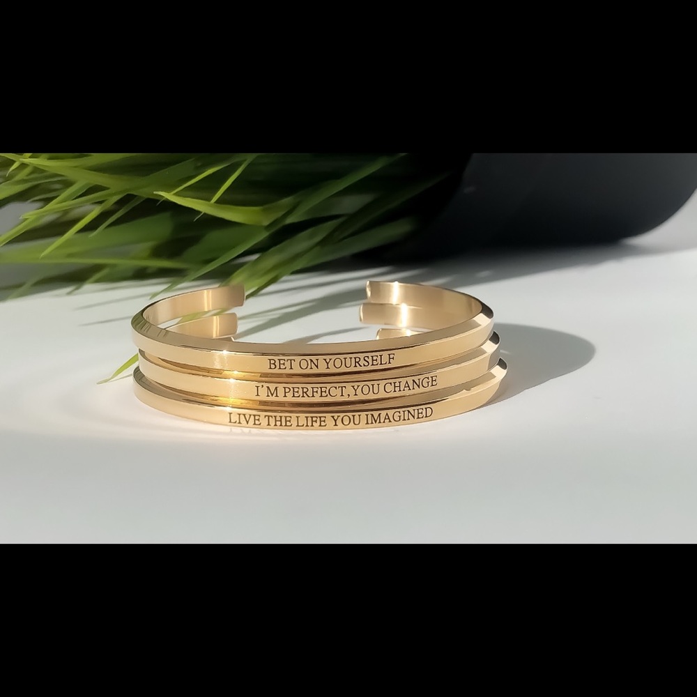 Stainless Steel Mantra Bangles